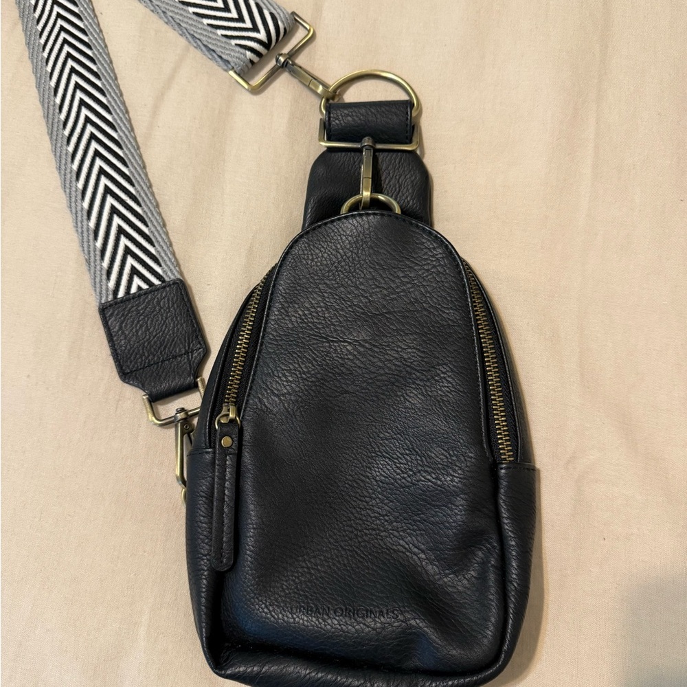 Urban Originals Crossbody Bag with Chevron Strap